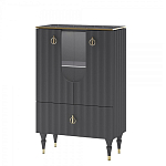 Витрина низкая двухдверная с ящиком Expanses of Beauty Graphite варинант исполнения - 1 | Loft Concept в Грозном