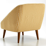 Кресло желтое с принтом Pauley Yellow Armchair варинант исполнения - 2 | Loft Concept в Грозном