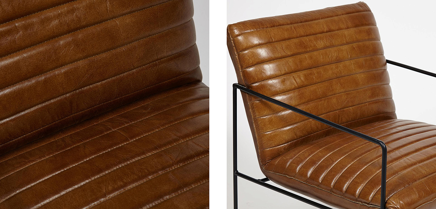 Кресло Industrial Frame buffalo leather armchair Кресло Industrial Frame buffalo leather armchair - Loft-Concept в Грозном