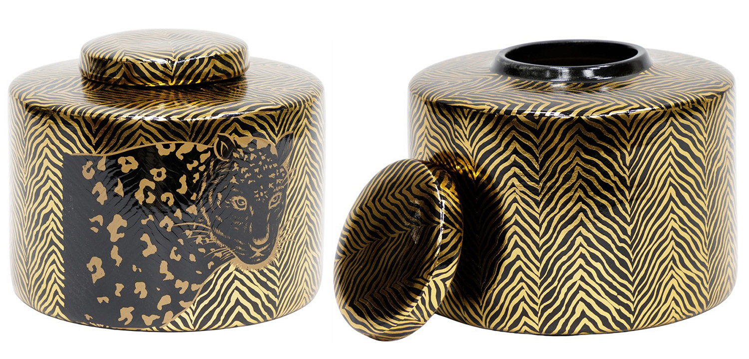 Ваза Leopard Vase black and gold 18 Ваза Leopard Vase black and gold 18 - Loft-Concept в Грозном