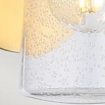 Бра цвета латунь с прозрачным цилиндрическим плафоном из пузырчатого стекла Kichler варинант исполнения - 5 | Loft Concept в Грозном