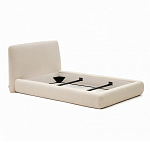 Кровать со съемным бежевым чехлом из ткани букле White Boucle Collection варинант исполнения - 2 | Loft Concept в Грозном