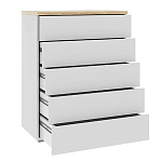 Комод с белым глянцевым фасадом с 5-ю ящиками Grace of Furniture  варинант исполнения - 2 | Loft Concept в Грозном
