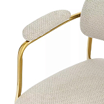 Стул Singer Chair с подлокотниками серый на золотистых ножках варинант исполнения - 6 | Loft Concept в Грозном