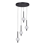 Люстра светодиодная каскадная с 4-мя сферическими стеклянными плафонами Splatter варинант исполнения - 3 | Loft Concept в Грозном