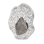 Бра с волнообразным стеклянным плафоном и вставкой из мрамора Liquid Stone варинант исполнения - 1 | Loft Concept в Грозном