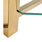 Стеллаж золото с прозрачными стеклянными полками Safekeeping варинант исполнения - 3 | Loft Concept в Грозном