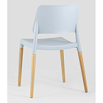 Пластиковый стул на ножках из массива бука Ferret Grey-Blue варинант исполнения - 4 | Loft Concept в Грозном
