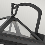 Настенный фонарь черного цвета с прозрачным стеклянным плафоном трапециевидной формы Hinkley варинант исполнения - 2 | Loft Concept в Грозном