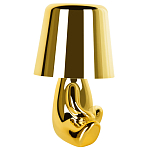 Настольная лампа фигурная золотого цвета с гладким абажуром Высота 16 см Sophia варинант исполнения - 6 | Loft Concept в Грозном