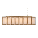 Люстра прямоугольная с каркасом золотого цвета Soft Glow Lamps варинант исполнения - 1 | Loft Concept в Грозном