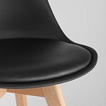 Стул с основой из пластика и мягким сиденьем Arvika Black варинант исполнения - 7 | Loft Concept в Грозном