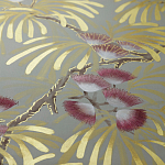Обои ручная роспись Silk Tree Colourway SC-80 on Pale Grey dyed silk варинант исполнения - 2 | Loft Concept в Грозном