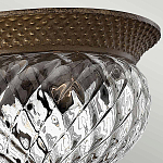 Потолочный светильник с чашеобразным плафоном из толстого волнообразного стекла и широким узорчатым основанием Hinkley варинант исполнения - 10 | Loft Concept в Грозном