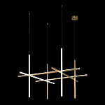 Люстра с 6-ю цилиндрическими плафонами на тонких тросах Trumpet tube варинант исполнения - 3 | Loft Concept в Грозном