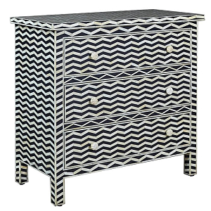 Комод инкрустация костью Inlaid Bone Chevron