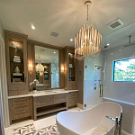 Люстра белая с несколькими ярусами деревянных палочек Bright Wooden Chandelier варинант исполнения - 8 | Loft Concept в Грозном