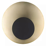 Бра круглое в сочетании золотистого и чёрного цвета Round Sconce Gold and Black варинант исполнения - 1 | Loft Concept в Грозном