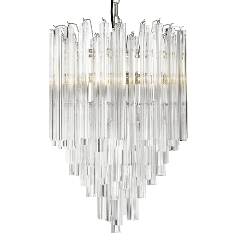 Люстра Chandelier Salerno Clear Никель Прозрачный (Transparent) Люстра Chandelier Salerno Clear Никель Прозрачный (Transparent) в Грозном | Loft Concept