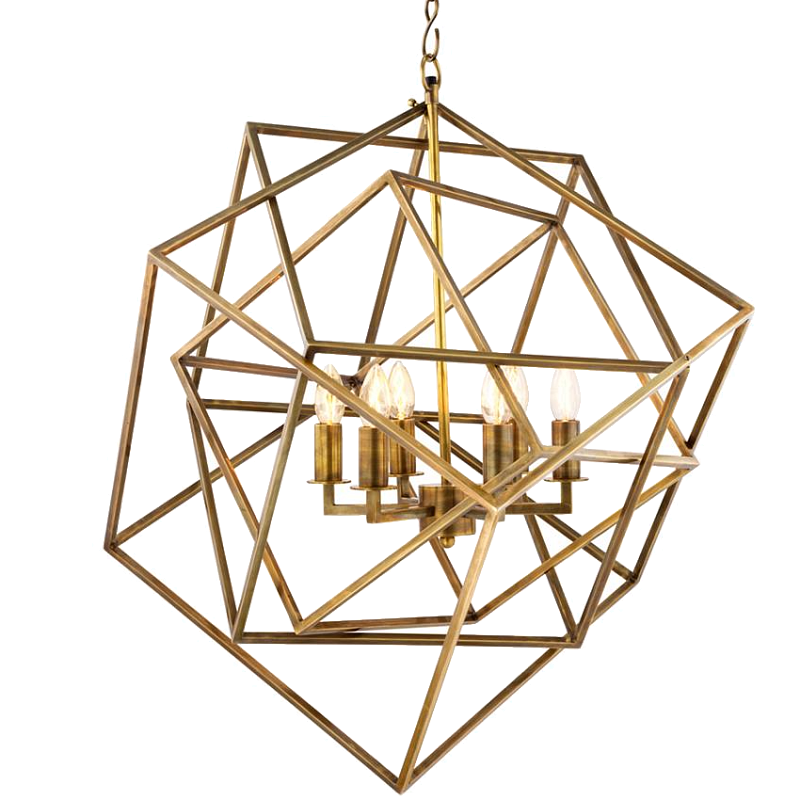 Люстра Lantern Matrix Brass Латунь Люстра Lantern Matrix Brass Латунь в Грозном | Loft Concept