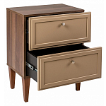 Тумба прикроватная бежевая из массива бука с 2-мя ящиками Wenge Light варинант исполнения - 4 | Loft Concept в Грозном