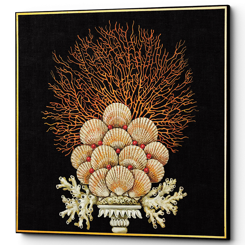 Постер Sea Vase Poster 7 Черный Бежевый Постер Sea Vase Poster 7 Черный Бежевый в Грозном | Loft Concept