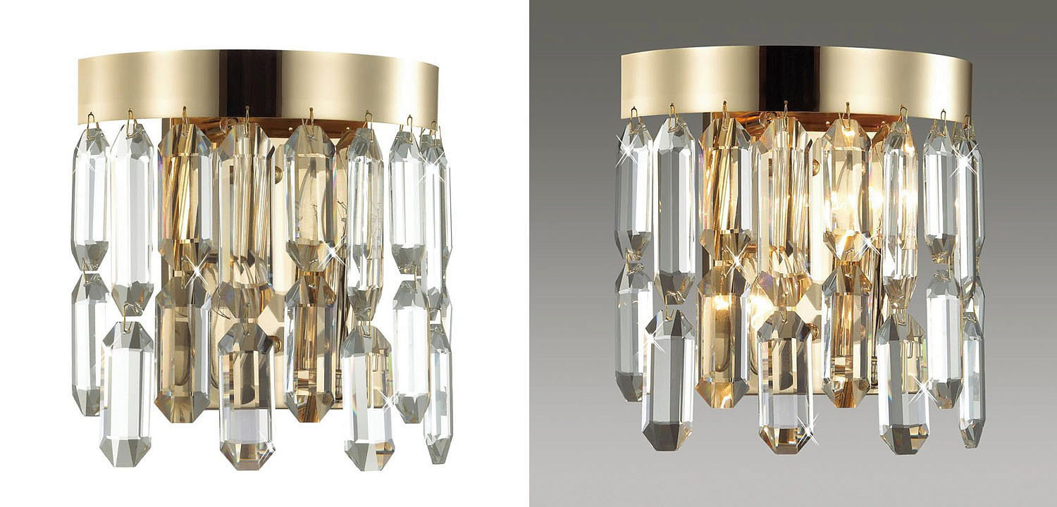 Бра Crystal Polyhedrons Wall Lamp Gold Бра Crystal Polyhedrons Wall Lamp Gold - Loft-Concept в Грозном