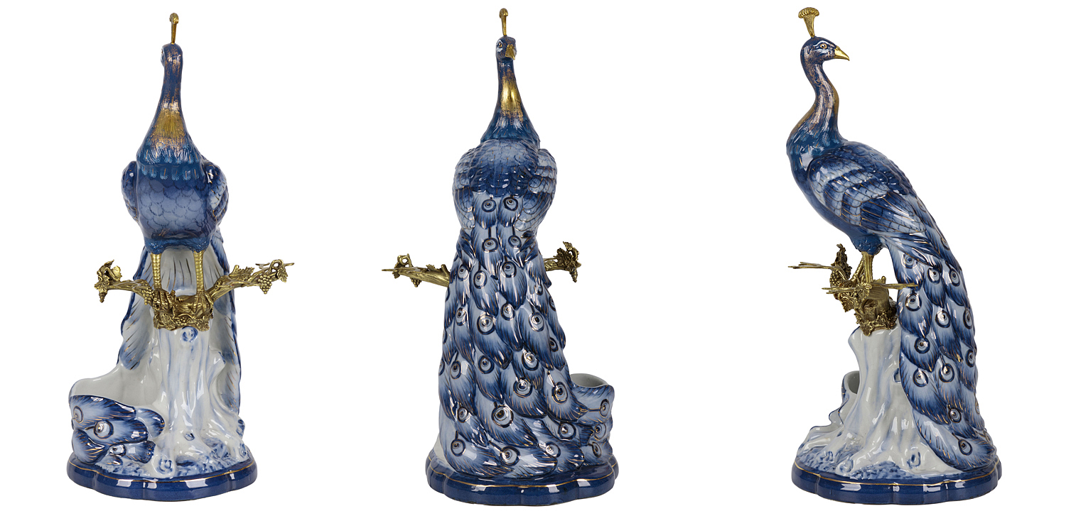 Статуэтка Peacock Blue White Статуэтка Peacock Blue White - Loft-Concept в Грозном