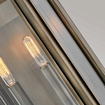 Настенный фонарь прямоугольной формы цвета состаренная латунь с двумя лампами Hinkley варинант исполнения - 2 | Loft Concept в Грозном