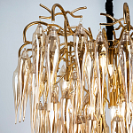 Люстра со стеклянными подвесками янтарного цвета Ambre Glass Chandelier 80 варинант исполнения - 2 | Loft Concept в Грозном