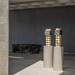 Настольная лампа с основанием из 24 выточенных сферических камней Through Stone варинант исполнения - 4 | Loft Concept в Грозном