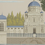 Обои ручная роспись Monuments of Paris Roberts on scenic paper варинант исполнения - 3 | Loft Concept в Грозном