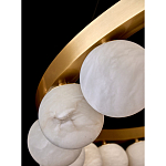 Люстра круглая с сферическими плафонами из натурального камня Phased Spheres варинант исполнения - 3 | Loft Concept в Грозном