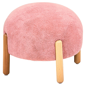 Пуф круглый на деревянных ножках Ralfie Pouf Pink