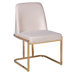 Стул обеденный велюровый кремовый с золотым каркасом Nobility варинант исполнения - 3 | Loft Concept в Грозном