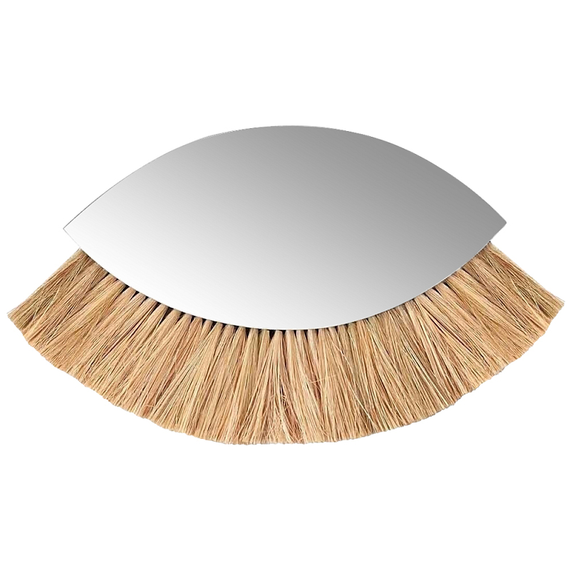 Настенное зеркало в виде глаза Eye Wicker Mirror Бежевый Настенное зеркало в виде глаза Eye Wicker Mirror Бежевый в Грозном | Loft Concept