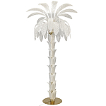 Торшер Glass Decorated Palm Floor Lamp White Листья Пальмы  варинант исполнения - 4 | Loft Concept в Грозном
