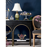 Чаша из прозрачного стекла на бронзовых ножках с фигурками попугаев Eden Garden варинант исполнения - 4 | Loft Concept в Грозном