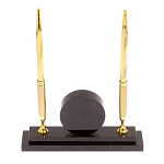 Часы настольные с двумя ручками из натурального камня Stone Clock варинант исполнения - 5 | Loft Concept в Грозном