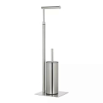 Держатель для туалетной бумаги с ершиком Chrome Bathroom Accessory варинант исполнения - 2 | Loft Concept в Грозном