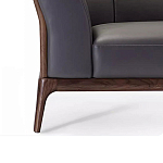 Диван двухместный c каркасом из массива дерева Double Sofa Made of Walnut Wood варинант исполнения - 3 | Loft Concept в Грозном