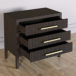 Тумба Primo  с тремя ящиками шпон темный орех варинант исполнения - 3 | Loft Concept в Грозном