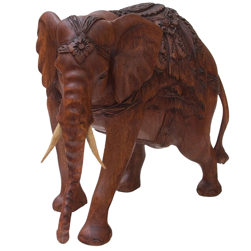 Статуэтка деревянная в виде слона Dressy Elephant Коричневый Статуэтка деревянная в виде слона Dressy Elephant Коричневый в Грозном | Loft Concept