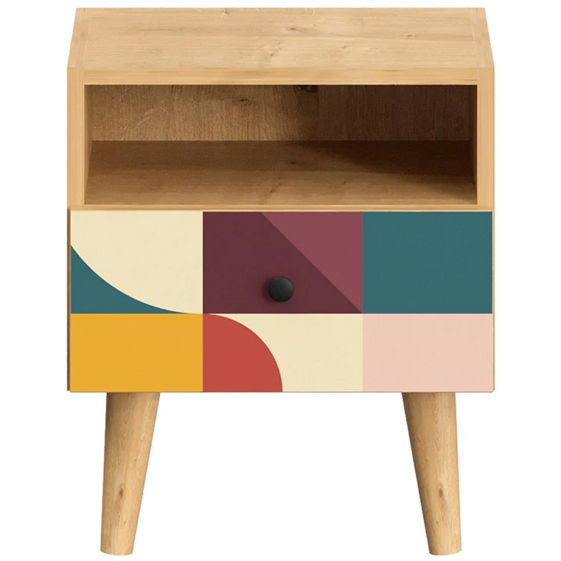Прикроватная тумба с изображением на ящике Elise Nightstand Мульти Древесина Прикроватная тумба с изображением на ящике Elise Nightstand Мульти Древесина в Грозном | Loft Concept