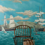 Обои ручная роспись Nantucket Crossing Brandt colourway on scenic paper варинант исполнения - 3 | Loft Concept в Грозном