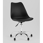 Офисный стул на металлическом основании EGGERY Black пластик варинант исполнения - 1 | Loft Concept в Грозном