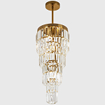 Многоярусная люстра с прямоугольными хрустальными подвесками Allard Crystal Chandelier варинант исполнения - 3 | Loft Concept в Грозном