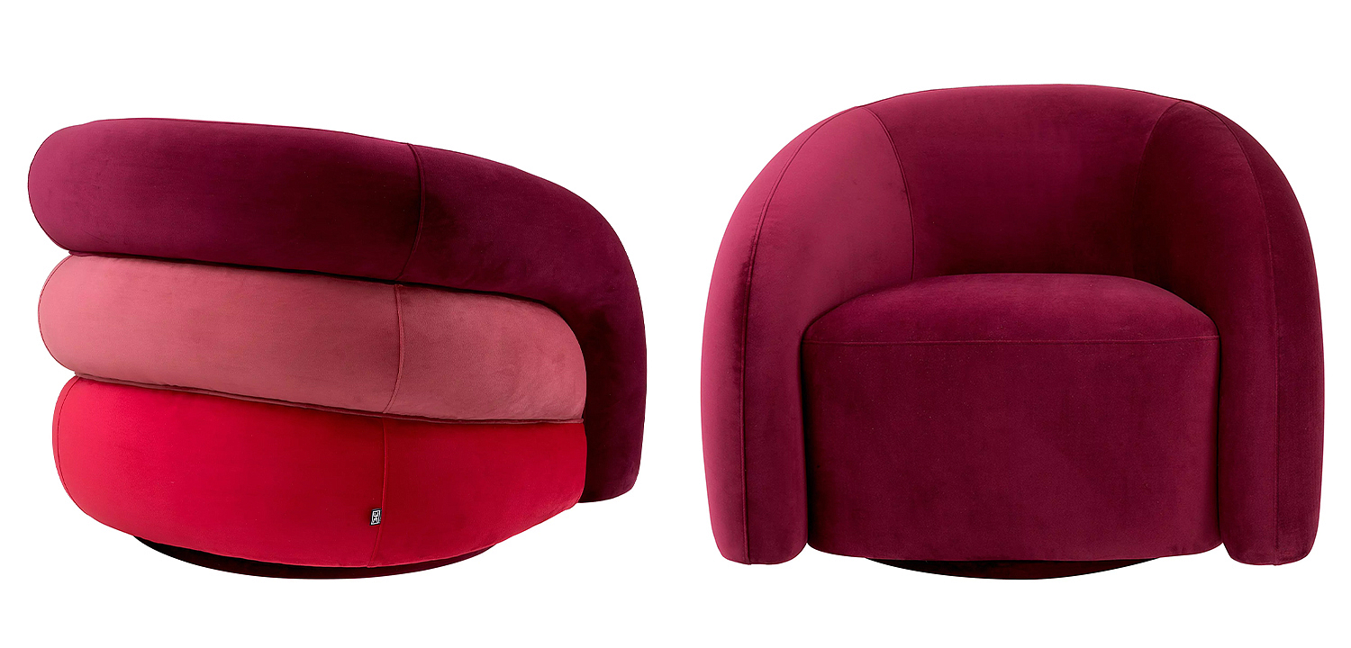 Кресло Eichholtz Chair Novelle Bordeaux Red Velvet Кресло Eichholtz Chair Novelle Bordeaux Red Velvet - Loft-Concept в Грозном