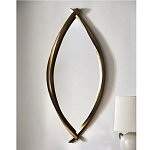 Зеркало овальное в деревянной золотистой раме Oval Gold Lines варинант исполнения - 4 | Loft Concept в Грозном