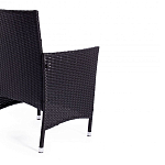 Обеденный комплект из искуственного ротанга Vintara черный варинант исполнения - 3 | Loft Concept в Грозном